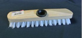 Brosse lave pont bois en nylon (22 cm)